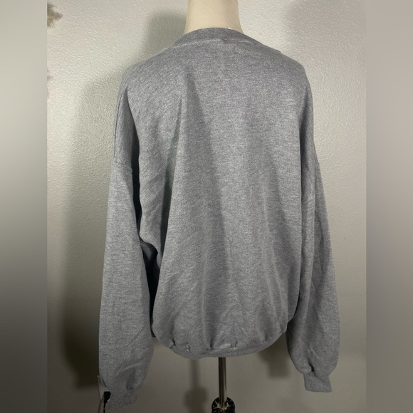 American Tradition Men's Size XL Solid Grey Long Sleeve crewneck Sweatshirt - Picture 5 of 9
